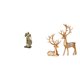 thumbnail image 1 of Figura De Resina De Reno Nórdico, Arte Abstracto, Adorno, Escultura Para Escritorio, Armario, Mesa De Oficina, Centro De Mesa, Entrada. Coleccionable Para Amantes De Los Ciervos Europeos., 1 of 8