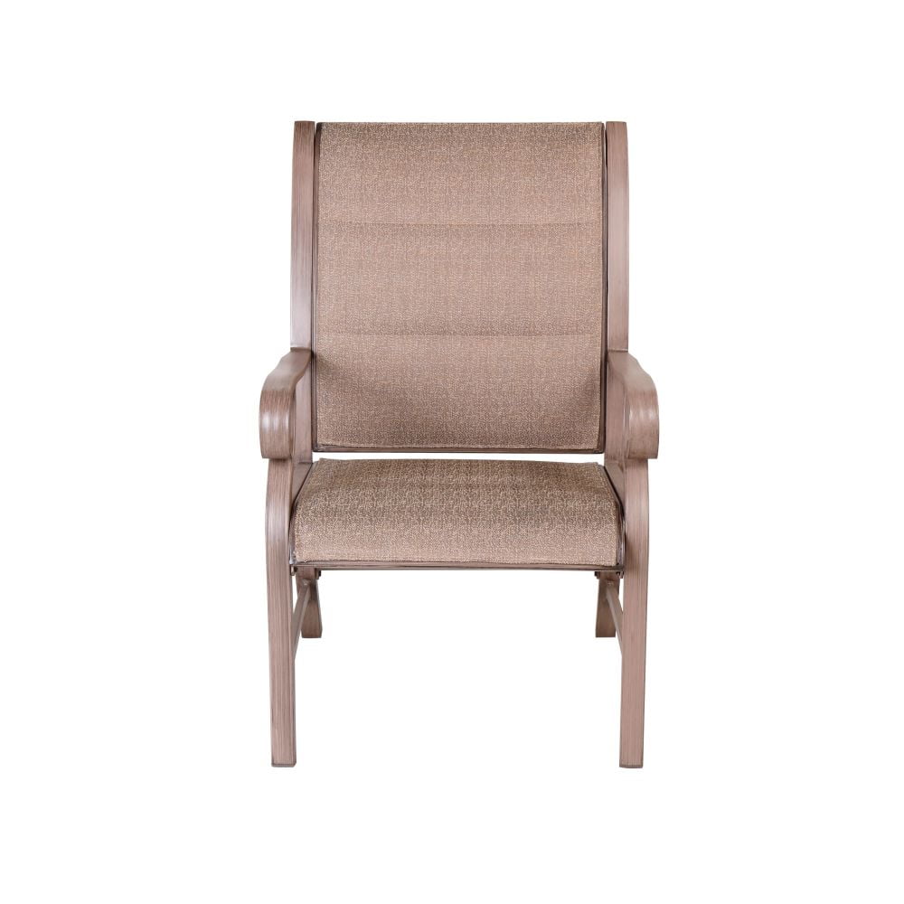 Kepooman 2-pcs Garden Patio Sling Fabric Folding Lounge Chair with Armrest for Home