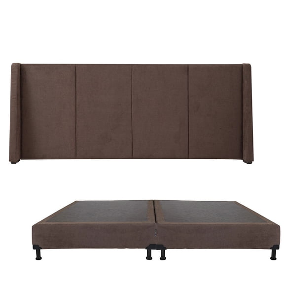 Box Base Cama King Size + Cabecera Milan Chocolate