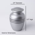 thumbnail image 4 of Perfect Memorials Classic Pewter Grecian Extra Small Cremation Urn, 4 of 5