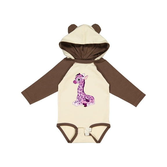 Inktastic Girl Giraffe Boys or Girls Long Sleeve Baby Bodysuit