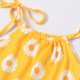 thumbnail image 4 of Body De Bebé Canastilla Onesies Para Niños Pequeños Niños Sin Mangas Estampado Floral Mono De Una Pieza Con Correa Amarillo Odeerbi LM103-4003, 4 of 8