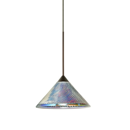 

Besa Lighting 1Xt-550493 Kona 1 Light Halogen Cord-Hung Mini Pendant - Bronze
