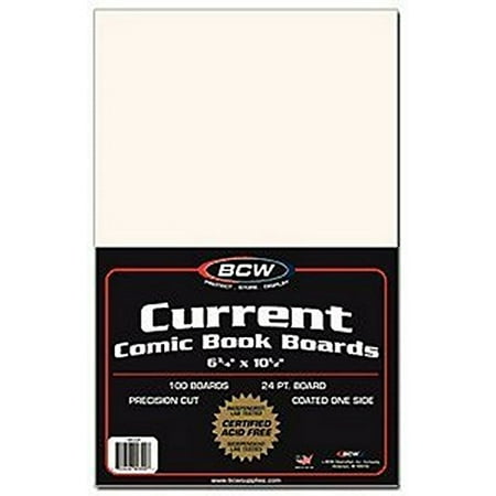 Current Backer Boards, 100 Piece, Fit current comic bags (pack of 100 backing boards) By BCW