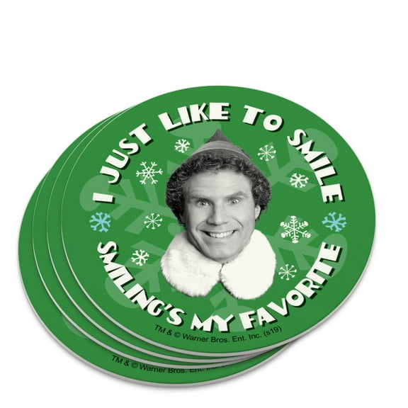 Elf Movie I Just Like to Smile Novelty Coaster Set