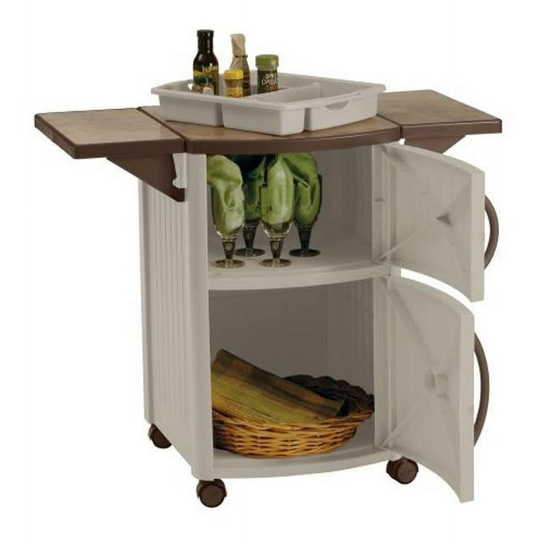 New Suncast Portable Outdoor Patio Prep Serving Station Table