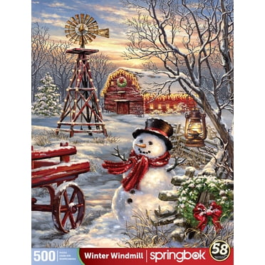 Puzzle Natalizio 500 Pezzi - Babbo Natale In Volo, Decorazione Festiva