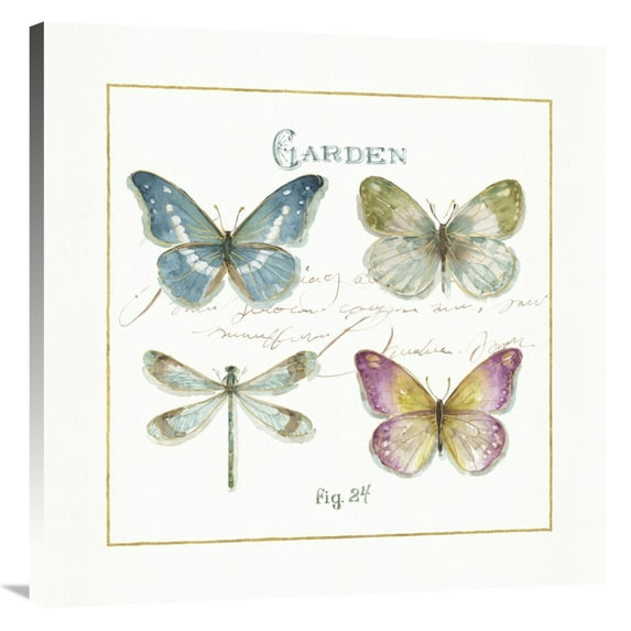 Global Gallery's 'Rainbow Seeds Butterflies IV' By Lisa Audit Stretched Canvas Wall Art