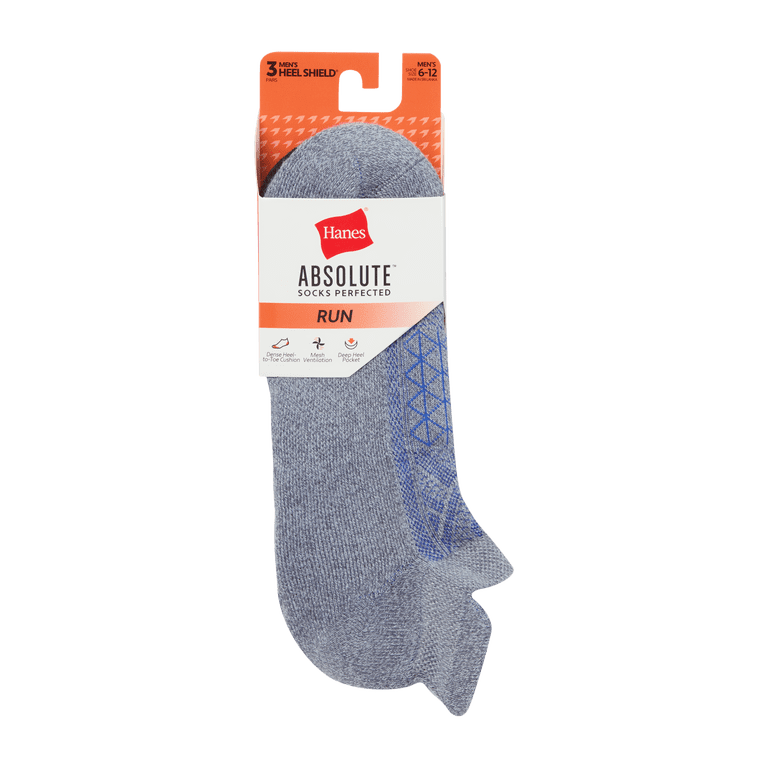Hanes Men's Absolute Comfort Cushioned Heel Shield Socks, 3-Pairs photo 2