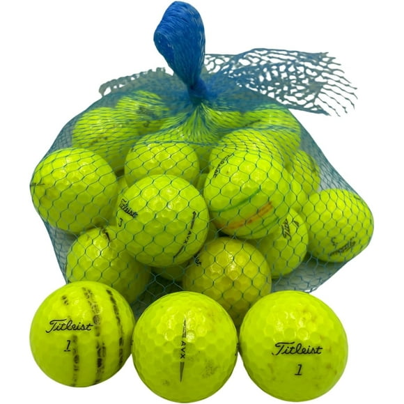 Golf Ball Planet - AVX Yellow Recycled Golf Balls for Titleist (3A/Good, 24 Pack)
