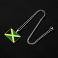 thumbnail image 4 of Necvior Stainless Steel Jamaica Flag Pendant Necklace Stylish Jamaica Map Necklace Chain, 4 of 10