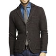 thumbnail image 1 of Gibobby Sueter Cardigan Casual Cárdigan para hombre, cuello alto, abotonado, punto trenzado, cárdigan grueso(A,XG), 1 of 5