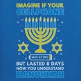 thumbnail image 6 of Wild Bobby Hanukkah Imagine If Your Phone Battery was Low but Lasted 8 Days Men T-Shirt, Royal, 3X-Large, 6 of 6