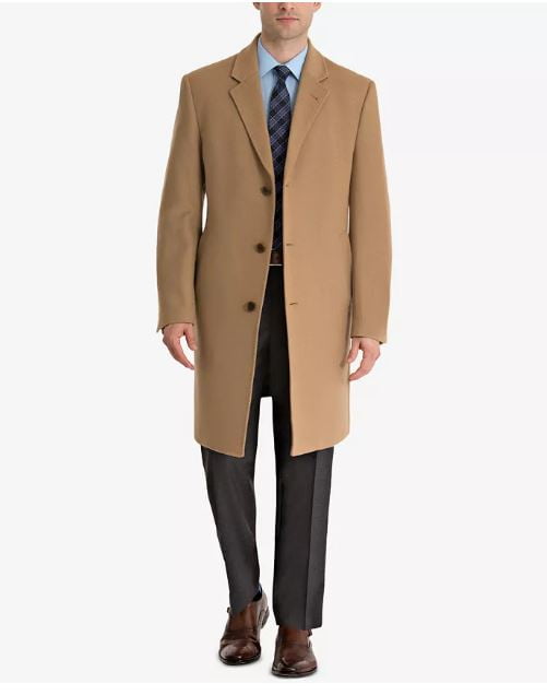 Lauren Ralph Lauren Men’s Luther Luxury Blend Overcoat, Camel, 42R ...