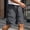 Dark Gray, variant on Mens Belted Drawstring Cargo Shorts, Straight Relaxed Fit with Breathable Easy Care Fabric for Hiking Outdoor Leisure Activities Gray XXL