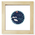 thumbnail image 1 of Cadre Photo Carré Peinture Fleur Bleue Poudre pour Affichage Mural Ou de Table, 1 of 3