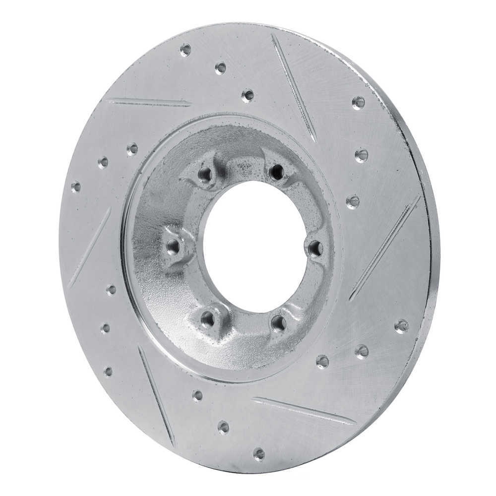 Dynamic Friction Company 631-37004L DFC Brake Rotor - Drilled And Slotted - Silver