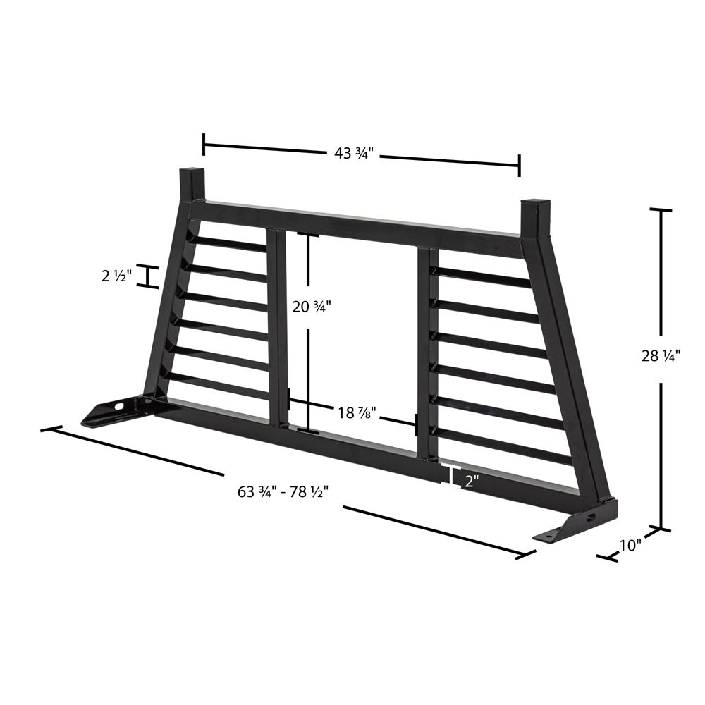 Elevate Outdoor Half-Louvered Steel Headache Rack