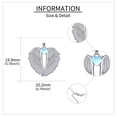thumbnail image 3 of Angel Wings Necklace 925 Sterling Silver Guardian Angel Wings Pendant Necklace Birthstone Necklace for Women Christmas Jewelry Gifts, 3 of 6