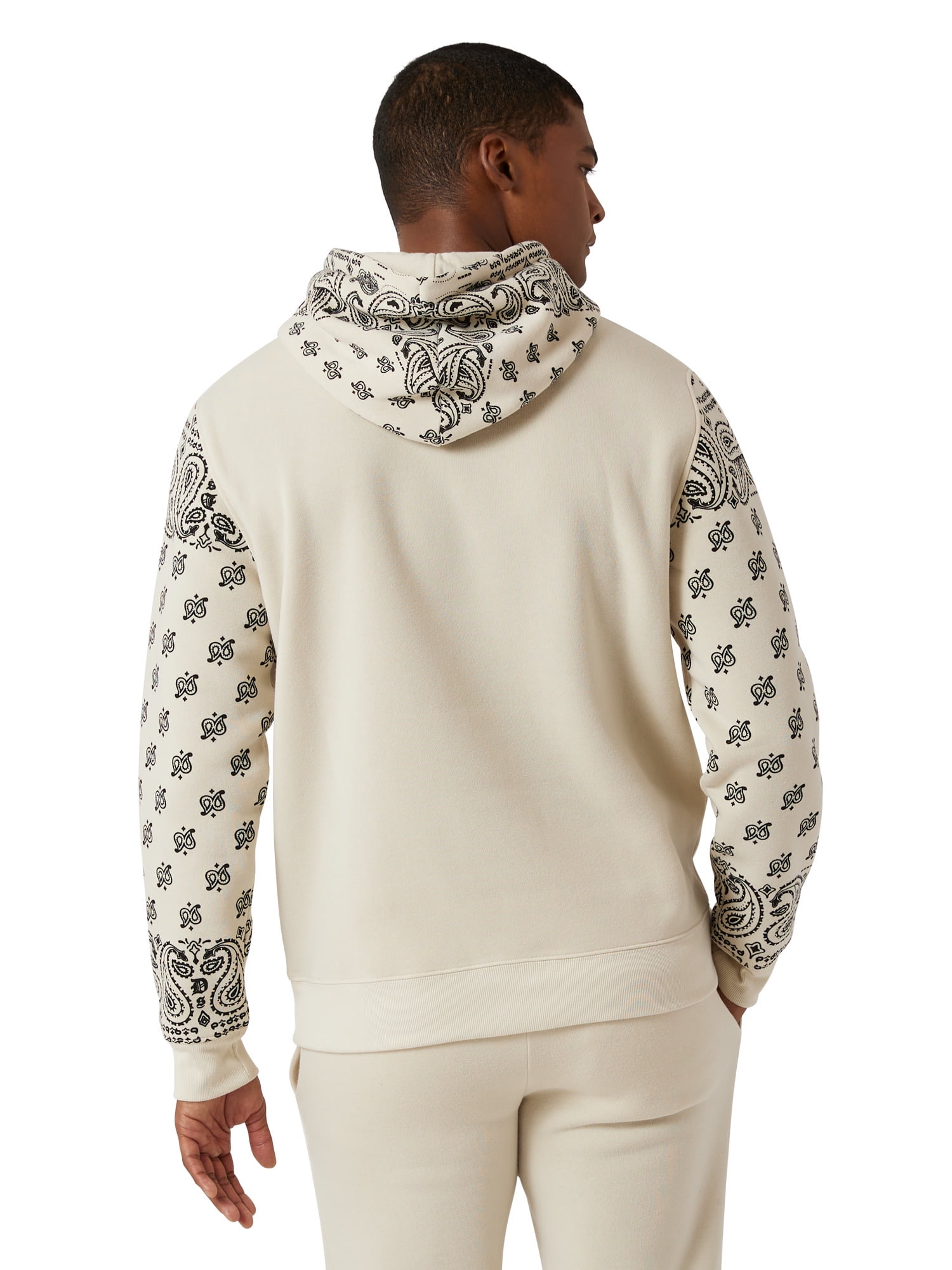 Dogg Supply Men's Paisley Fleece Hoodie Sweatshirt, XS-3XL, Warm