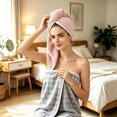 thumbnail image 2 of Extra Large Thickened Hair Drying Towel for Women, Soft Highly Absorbent Fast Dry Hair Wrap, Quick Dry Hair Turban for Long Curly Hair, Bathroom Home Travel Use, 2 of 6