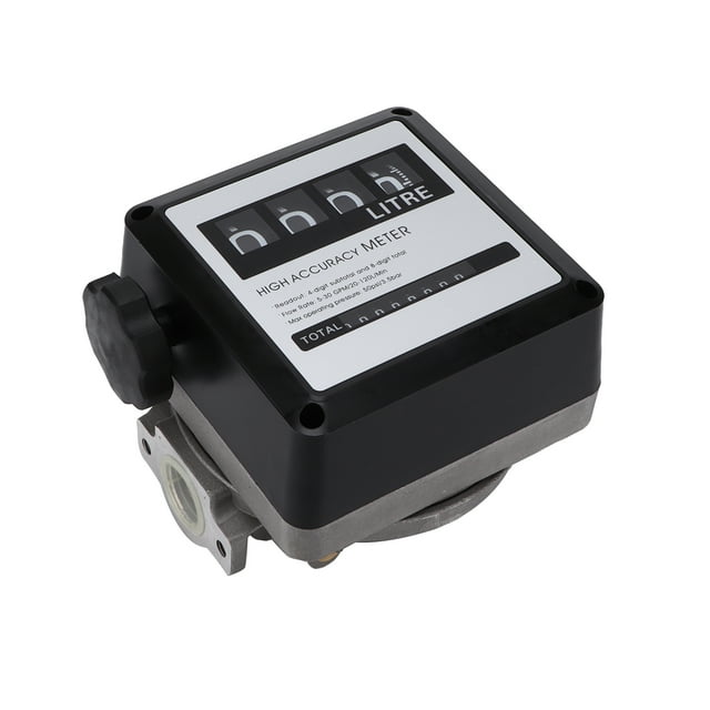 Fuel Meter, Gasoline Fueling Meter 4 Digits Fuel Min High Accuracy Kerosene Flowmeter for Diesel for Non-commercial Use for Kerosene for Gasoline