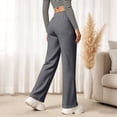 thumbnail image 4 of Straight Leg Sweatpants for Women Casual Drawstring Elastic High Waist Pants Solid Color Soft Athletic Lounge Pant with Pockets, 4 of 7