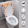 thumbnail image 3 of ZIATUBLE Thansgiving Maple Leaves Toilet Seat and Tank Lid Cover Set Happy Fall Toilet Lid Cover Set 2 Piece Elongated Toilet Seat and Tank Lid Cover Set Autumn Decoration, 3 of 7