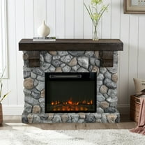 FESTIVO 44 in. Freestanding Electric Fireplace in Gray