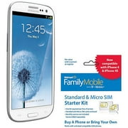 Walmart Family Mobile Samsung Galaxy S III Cell Phone w/Bonus SIM Activation Kit