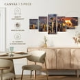 thumbnail image 4 of Elephant Stock Seattle Skyline Wall Art - Horizontal Multi Panel Canvas - 5 Pieceliving Room Wall Decor - Photography City Multi Panel - Gray And Brown Decor - 29" x 12", 4 of 4