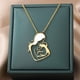 thumbnail image 2 of Warm Family Pregnant Baby Necklace Mother Day Gift Stainless Steel Women Mom Kid Pendant Necklace Choker Love Heart Jewelry WifeSilver color&45cm Gao Jinjia LED, 2 of 2