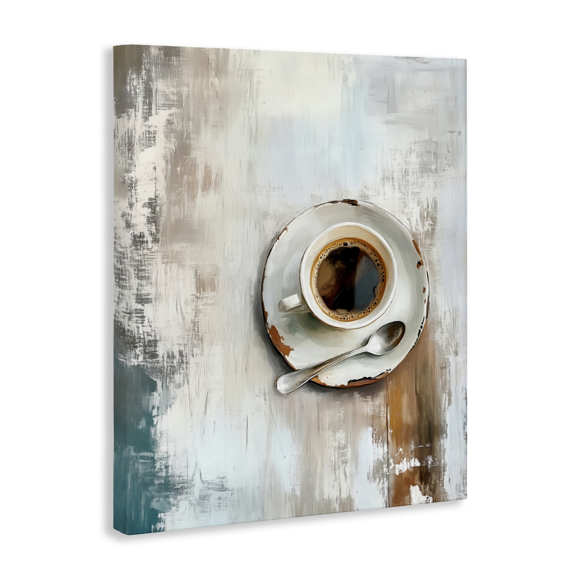 Stupell Industries Neutral & Rustic Cup of Coffee Canvas Wall Art, design by LSR Design Studio