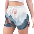 thumbnail image 2 of FORMRS Womens Swim Shorts Mesh Liner Quick Dry Casual Beach Board Bottom with Pockets, Sizes S-2XL, Art Mountain and Sun Pattern, 2 of 9