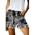 thumbnail image 1 of onlypuff Womens Shorts Comfy Drawstring Elastic Waist Summer Shorts with Pockets Casual Pants-week, 1 of 4