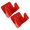 Red, variant on Two Piece Wall Mount Tool Rack with Raised Side Rests for Garage Wall Cabinet Side Workshop Board Daily Storage