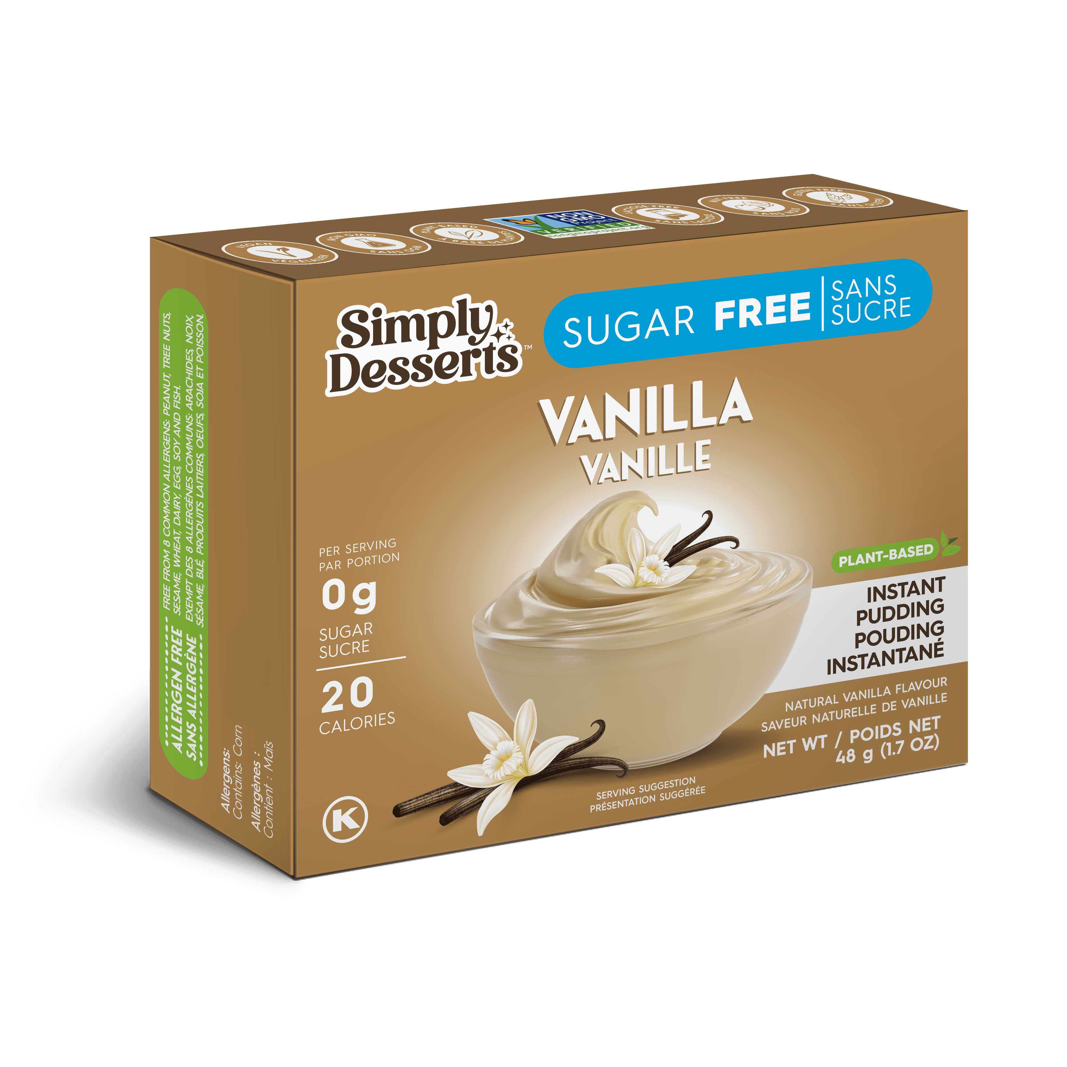 Lil pudding さま専用 Plant-Based Instant Pudding, Sugar Free, Vanilla, 1.7 oz (48 g)