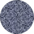thumbnail image 1 of Ahgly Company Tapis Rond Lavable en Machine Intérieur Transitionnel Bleu Nuit, 3 Pieds Rond, 1 of 7
