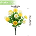 thumbnail image 3 of All Weather UV Resistant Artificial Flowers with Green Foliage, Realistic Faux Plastic Floral Bouquet, Indoor Outdoor Decor for Garden Porch Wedding Home Vase Arrangements(White&Purple), 3 of 7