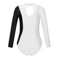 thumbnail image 2 of Zaldita Kids Girls Long Sleeve Shiny Gymnastics Leotard Athletic Ballet Dance Bodysuit Unitard Dancewear Activewear White 12, 2 of 5
