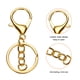 thumbnail image 3 of Ganchos de llave de garra de langosta Uxcell con anillo de llavero dividido plano y cadena, dorado, 30 piezas, 3 of 6