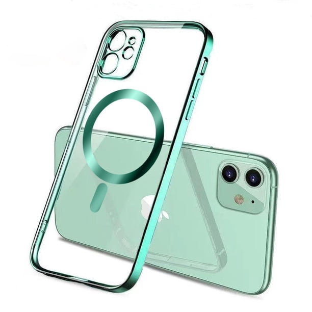 Funda De Silicona Transparente Para IPhone 13 12 11 Pro Max 12Mini 13Mini Cargador Inalámbrico Magsafe Galvanoplastia Magnética Cubierta Protectora