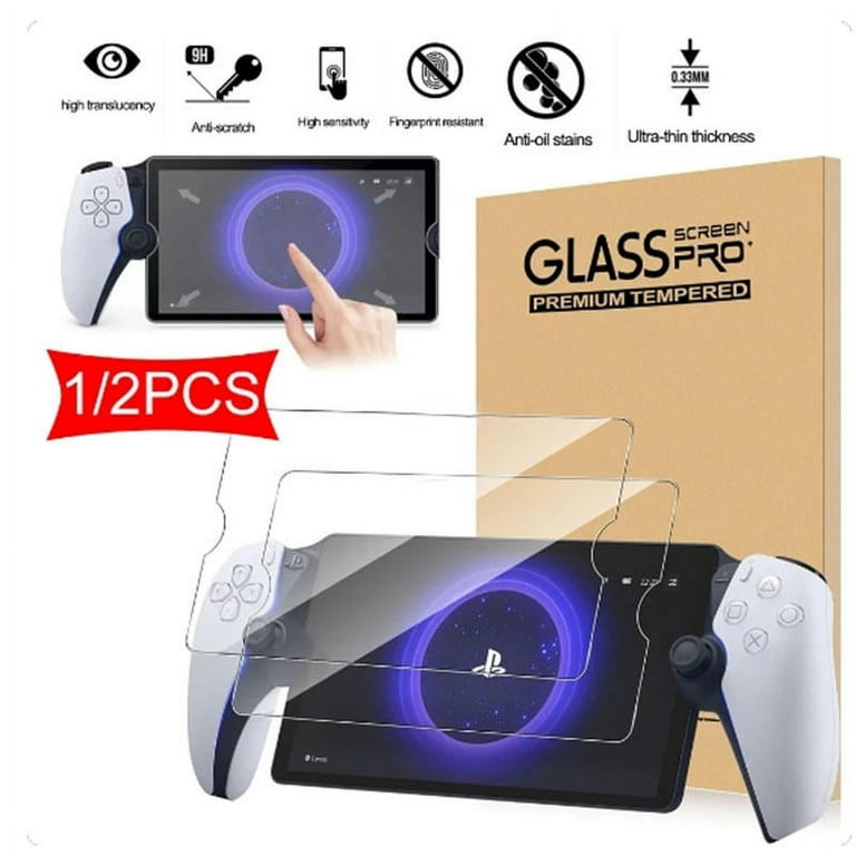 Tempered Glass Protective Film for Sony PlayStation Portal Screen Protector  Arc Edge Handheld Console Game Accessories 8in