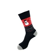 Urban-Peacock Men's Holiday Novelty Fun Dress Socks - Snowman - Black with Grey Heel & Toe, 1 Pair