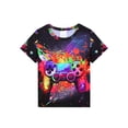 thumbnail image 4 of QEFJNO 3-12Y Kids Boys Pajamas Set 2 PCS Short Sleeve Top and Shorts Pants for Toddler Boys Gamer Pjs Summer, 4 of 13
