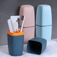 thumbnail image 2 of Toothbrush Travel Case Multifunction Toothbrush Holder And Cup Easy Carrying for Trip, Camping Or Daily Use (Pink), 2 of 5