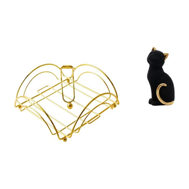 Dispensador De Servilletas Con Brazo Pesado Y Figura De Gato De Resina Para Almacenamiento En Mesas De Hotel, Bares, Comedores, Cafeterías, Estanterías, Salas De Estar, Dormitorios Y