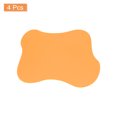 thumbnail image 3 of Unique Bargains 4pcs Acrylic Irregular Coaster, Creative Coaster Mug Pad Coffee Cup Coaster, Orange (7x6 Inch), 3 of 6
