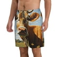 thumbnail image 2 of Fotbe Daisy Flower Field Cow Trajes de Baño Estampados para Hombre, Shorts de Verano de Secado Rápido, Ropa de Playa, Bañadores-3X-Large, 2 of 6