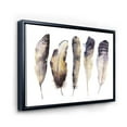 thumbnail image 3 of Dark Gray Feathers Boho Ethnic I 32 in x 16 in Framed Painting Canvas Art Print, by Designart, 3 of 5
